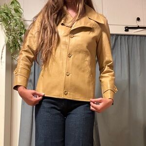 VTG 1970s Condor “For Gals” Camel Faux Leather Jacket